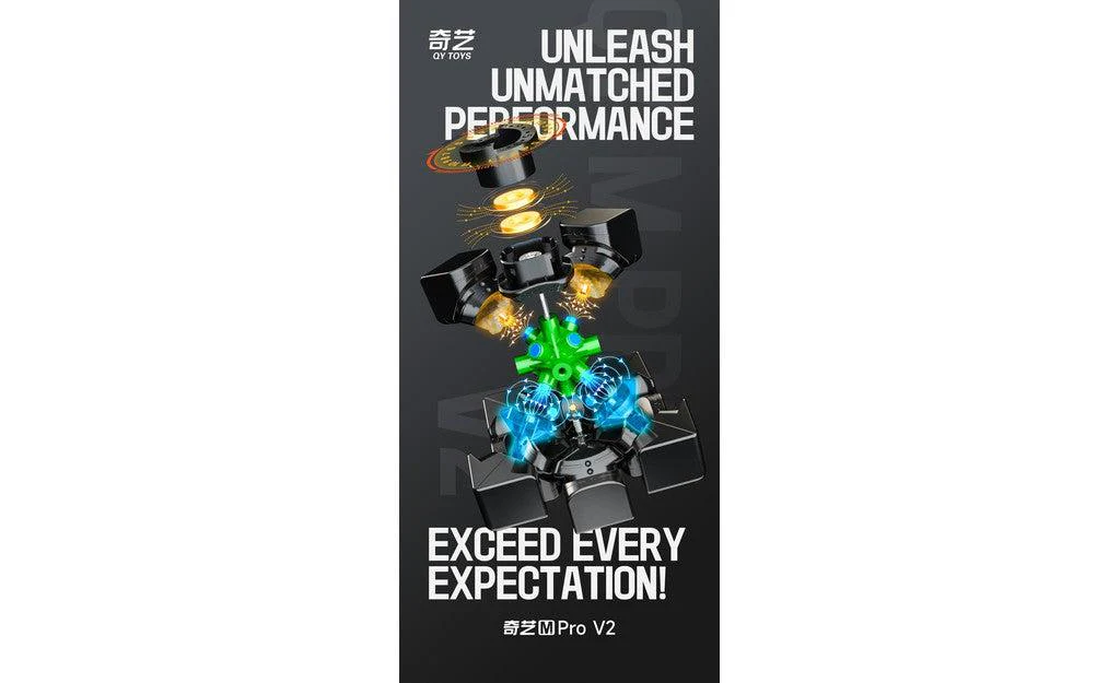 QiYi M Pro 3x3 V2 Pioneer (Magnetic, MagLev, Core Magnets, UV Coated) - Image 8