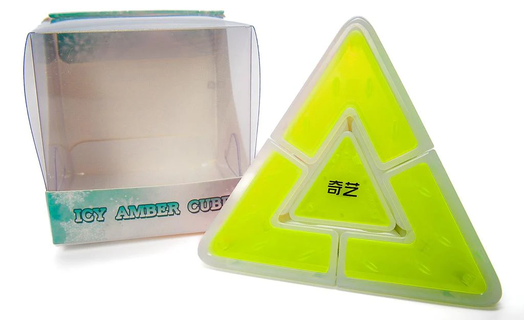QiYi Pyraminx Duo (Tiled) - Icy Amber - Image 4