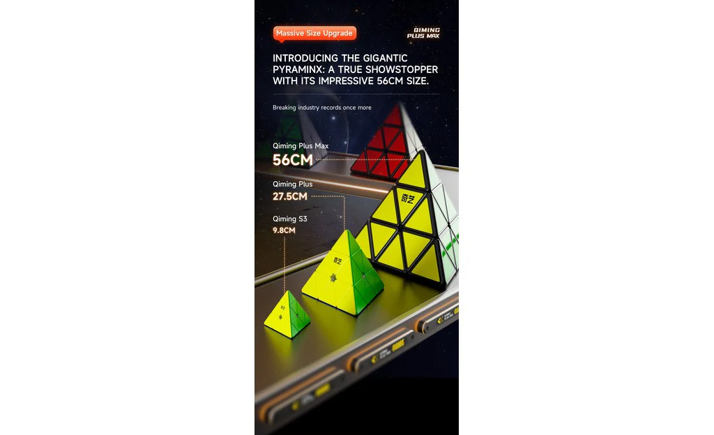 QiYi QiMing Plus Max Massive Pyraminx 56cm (Magnetic) - Image 4