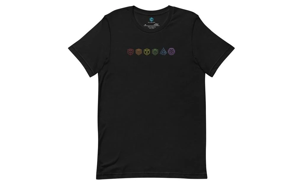 Rainbow Cube Lineup - Rubik's Cube Shirt - Image 3