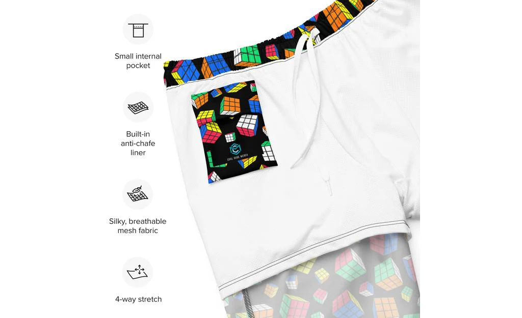 Rubik's Cube Bathing Suit - Swim Trunks - Image 2
