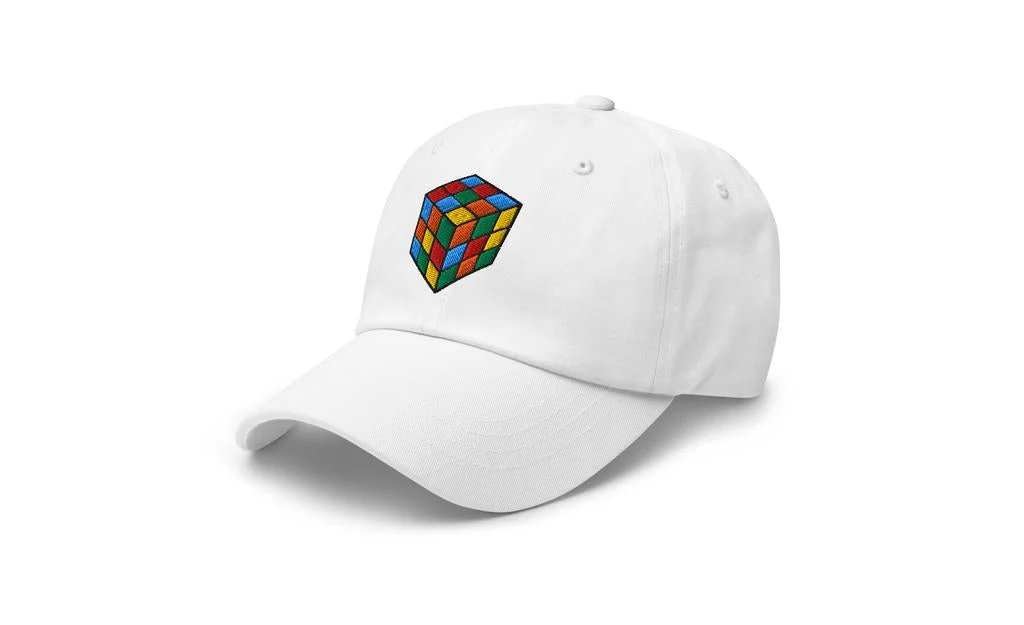 Rubik's Cube Embroidered Baseball Cap Hat - Image 35
