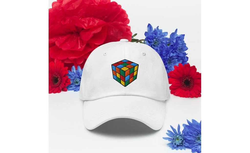 Rubik's Cube Embroidered Baseball Cap Hat - Image 37