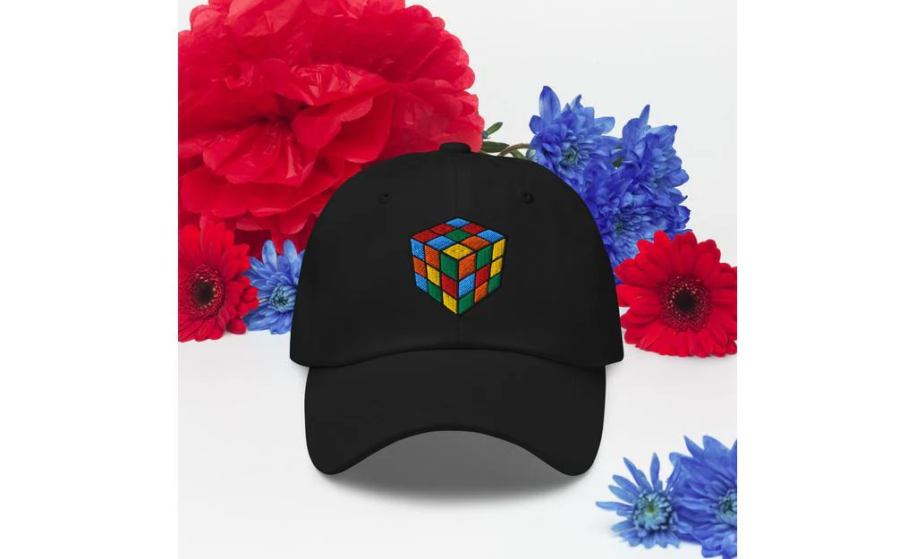 Rubik's Cube Embroidered Baseball Cap Hat - Image 38