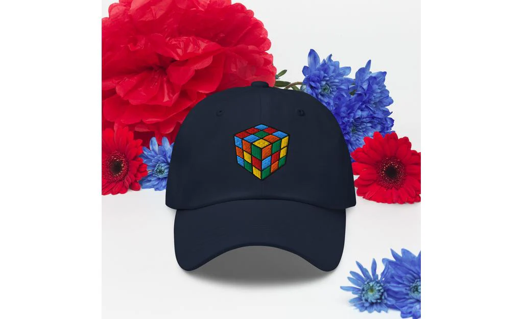 Rubik's Cube Embroidered Baseball Cap Hat - Image 40