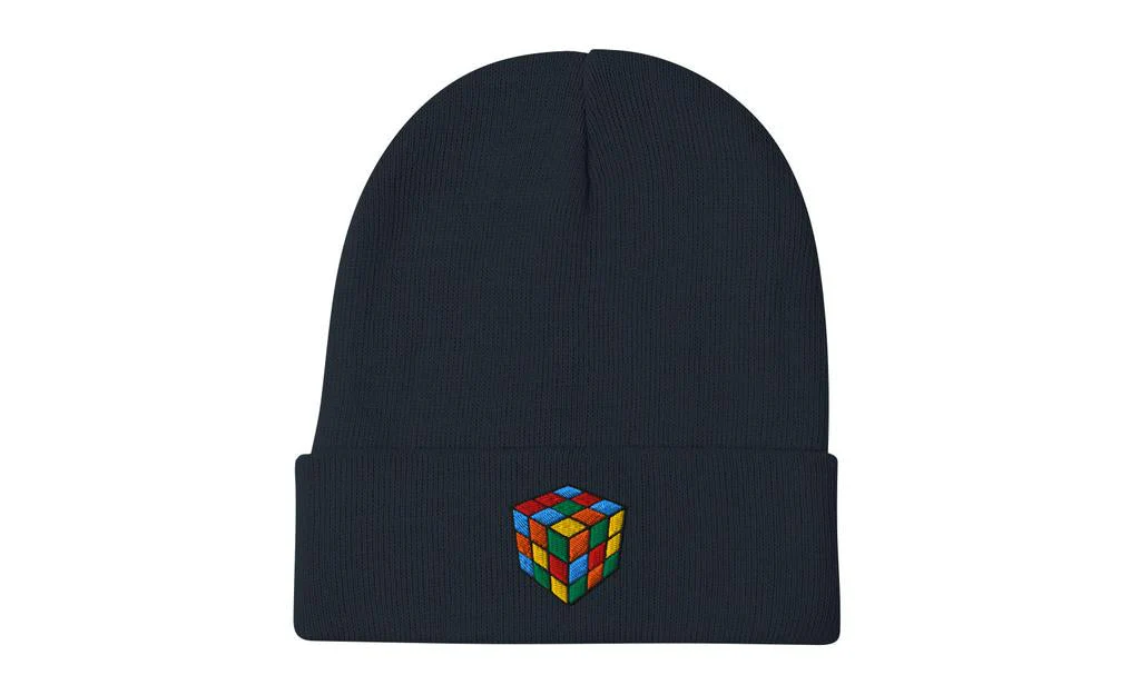 Rubik's Cube Embroidered Beanie - Image 2