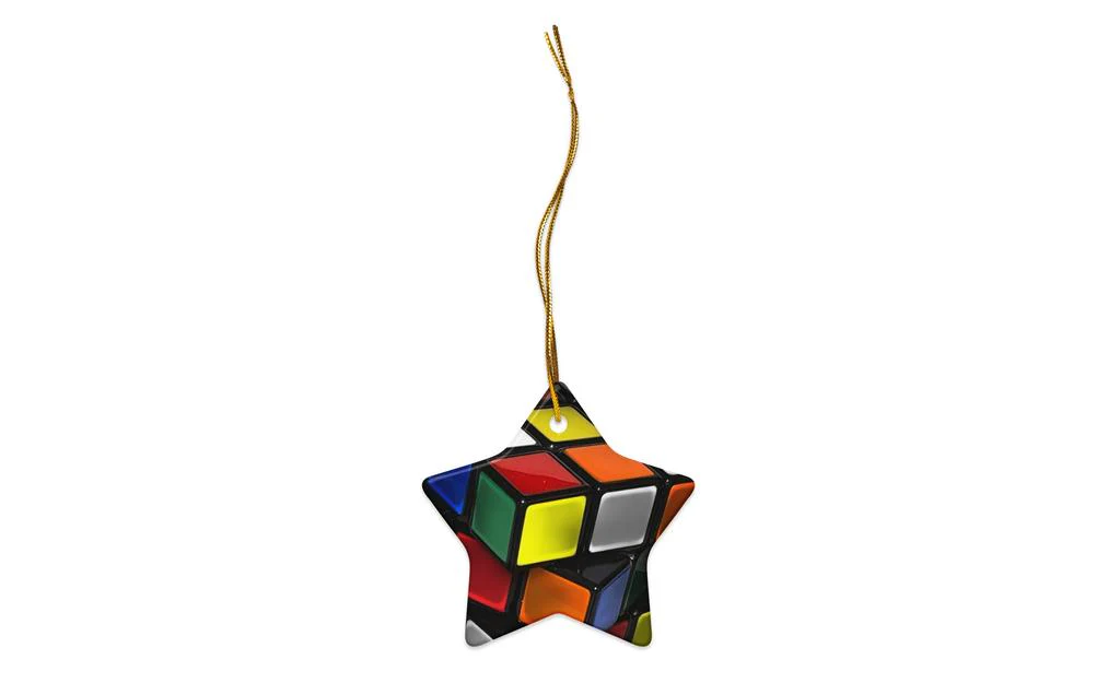 Rubik's Cube Ornaments - Double-sided Ceramic Christmas Ornaments - Image 8