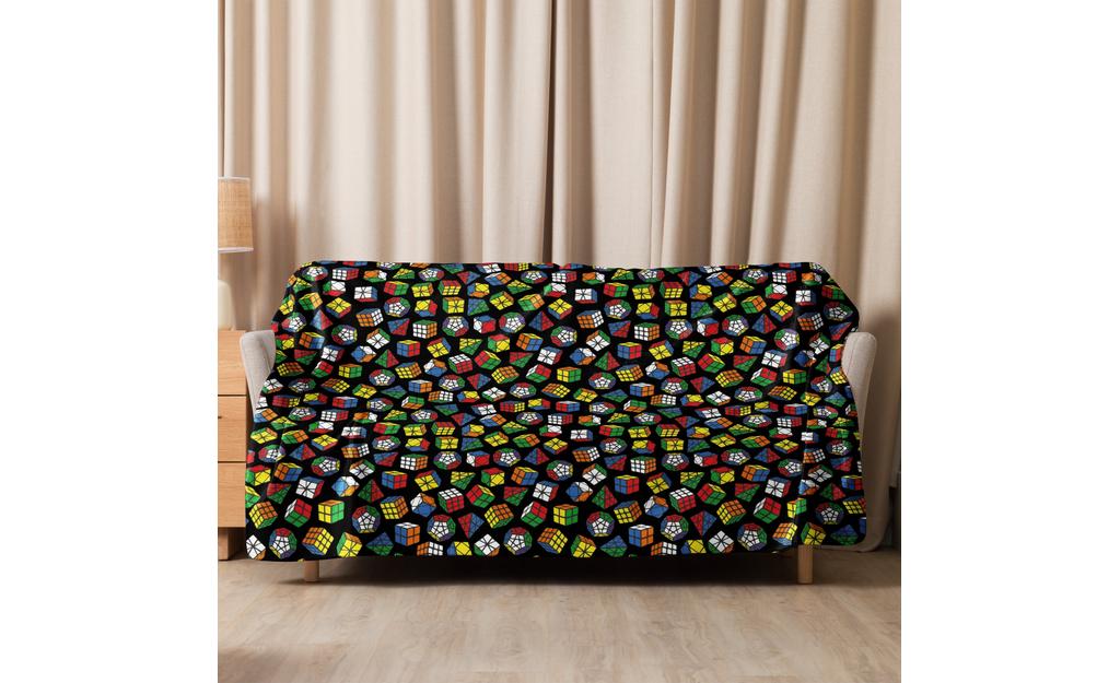 Rubik's Twisty Puzzle Sherpa Blanket - Image 7