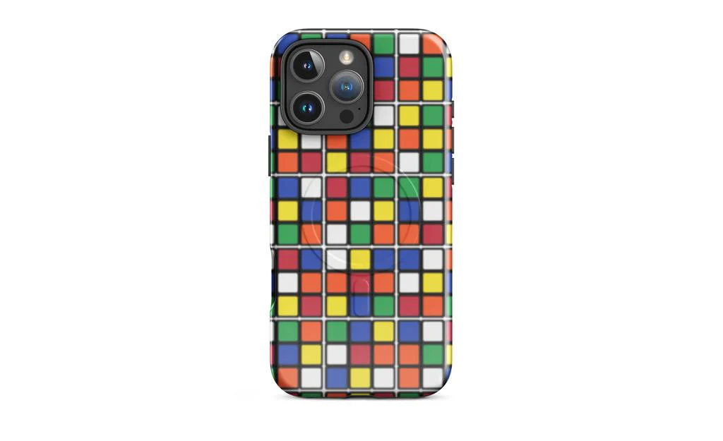 Scrambled Rubik's Cube MagSafe® Phone Case (Tough Case) for iPhone® - Image 23