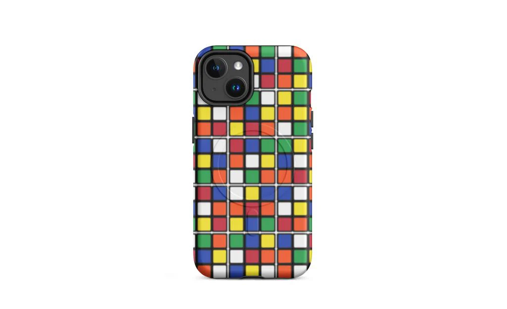 Scrambled Rubik's Cube MagSafe® Phone Case (Tough Case) for iPhone® - Image 3