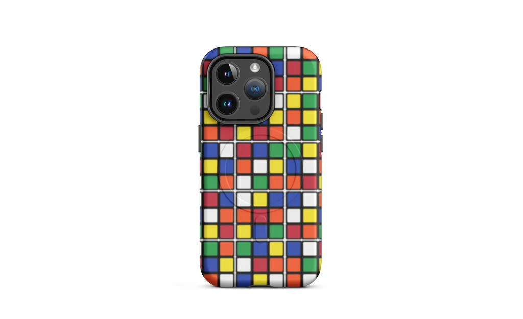 Scrambled Rubik's Cube MagSafe® Phone Case (Tough Case) for iPhone® - Image 7