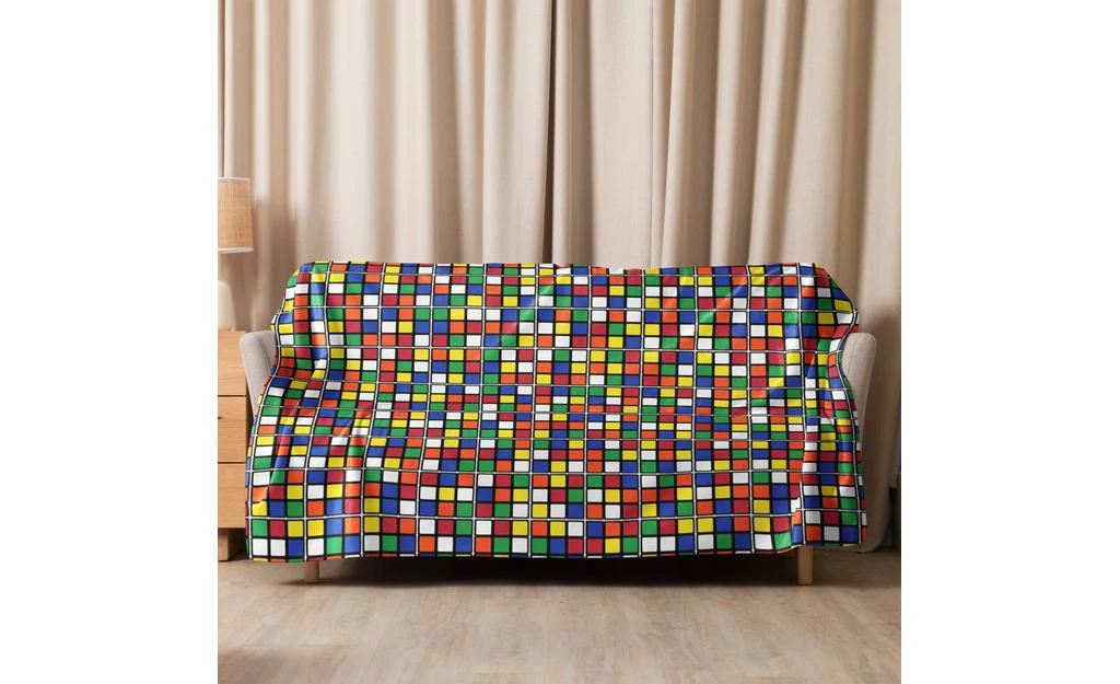 Scrambled Rubik's Cube Sherpa Blanket - Image 7