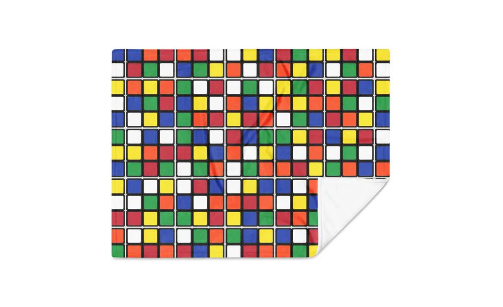 Scrambled Rubik's Cube Throw Blanket