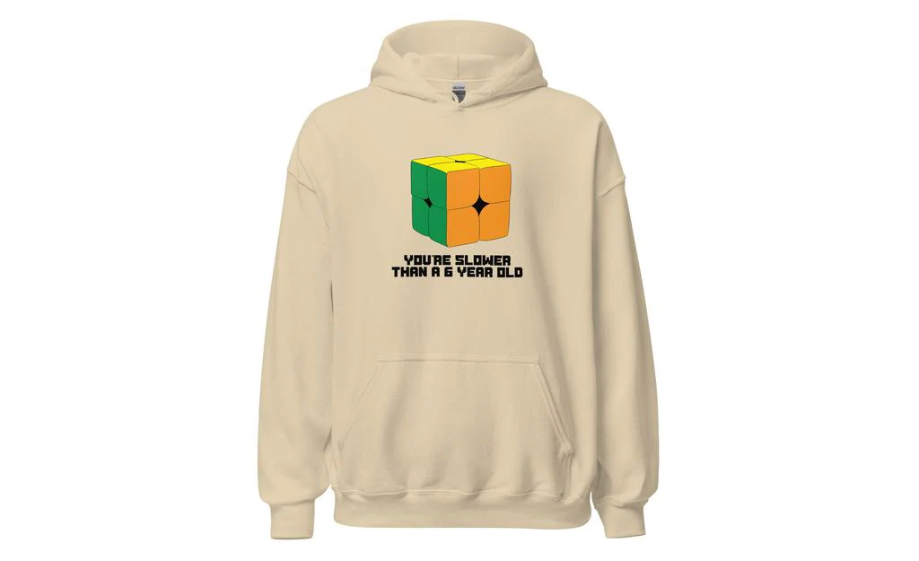Slower Than a 6 Year Old Hoodie V2 - Light - Image 4