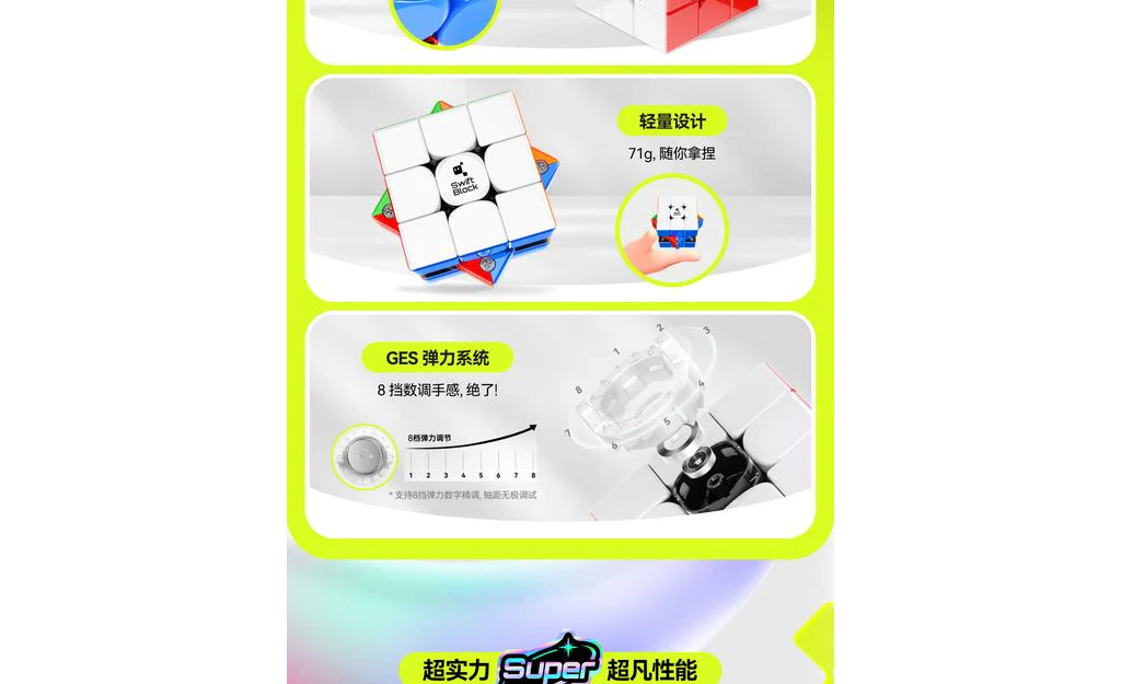 Swift Block Super 3x3 (Magnetic, MagLev, Core Magnets, UV Coated) - Image 16