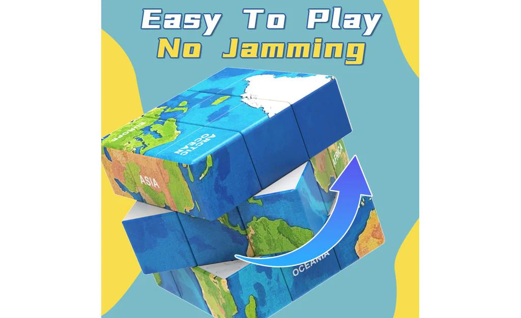 Ziina Star World Map 3x3 V3 (UV Printed) - 5.5cm - Image 2