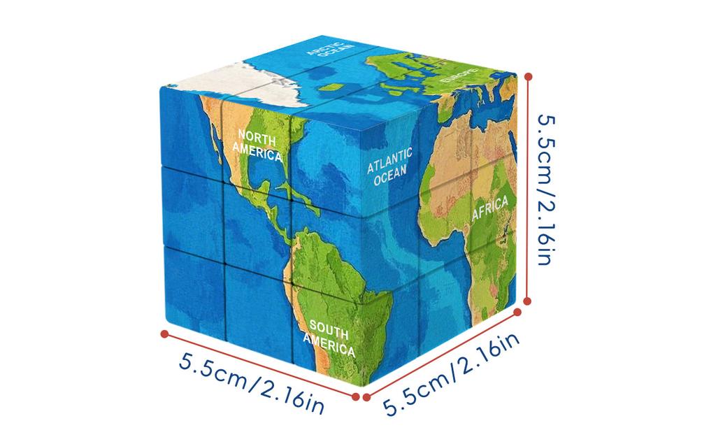 Ziina Star World Map 3x3 V3 (UV Printed) - 5.5cm - Image 6