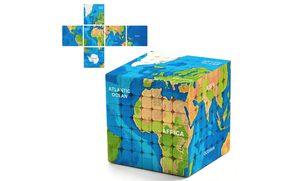 Ziina Star World Map 7x7 (UV Printed)