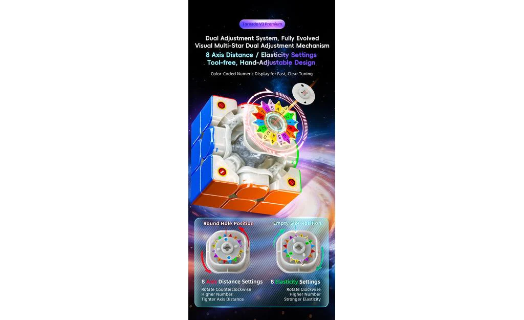 X-Man Tornado 3x3 V3 Premium, Pioneer (Magnetic, MagLev, Ball-Core, UV Coated) - Image 12