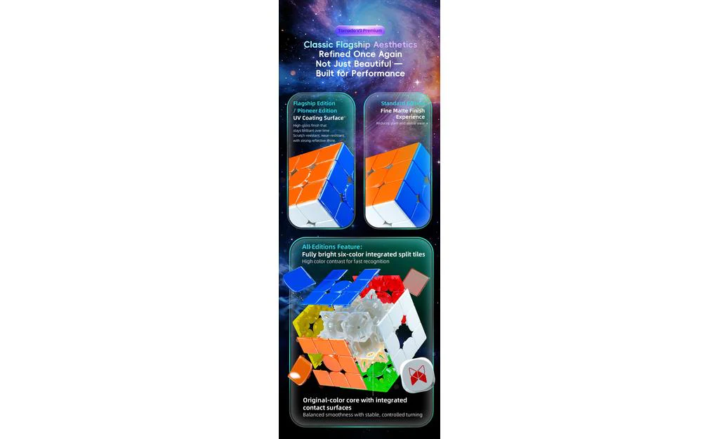 X-Man Tornado 3x3 V3 Premium, Pioneer (Magnetic, MagLev, Ball-Core, UV Coated) - Image 18