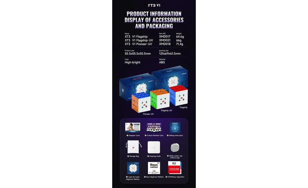 X-Man XT3 3x3 V1 Pioneer (Magnetic, MagLev, Core Magnets, UV Coated) - Image 18