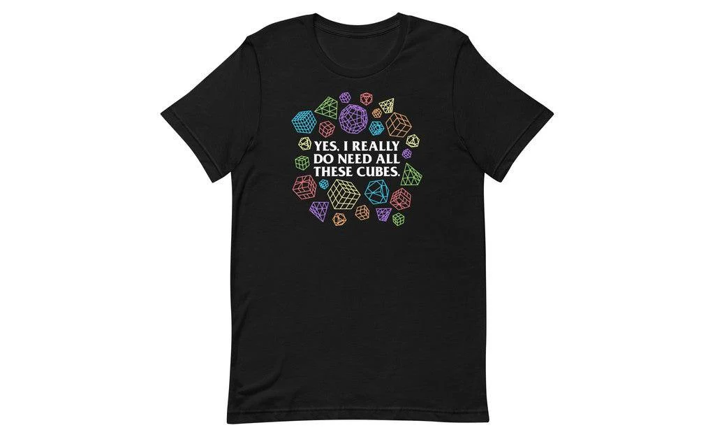 Yes, I really do need all these cubes (Dark) - Rubik's Cube Shirt - Image 2