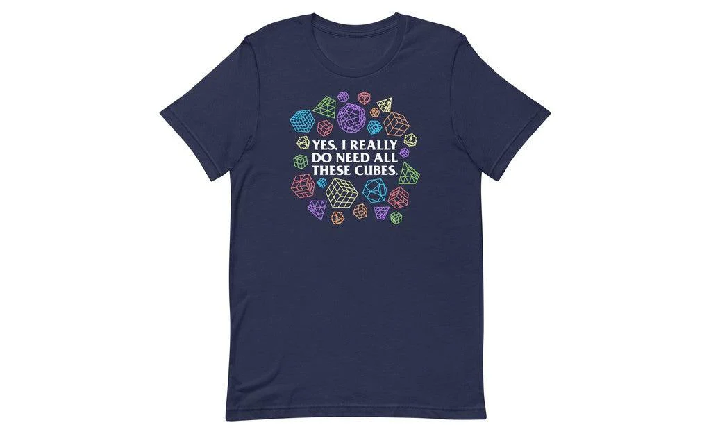 Yes, I really do need all these cubes (Dark) - Rubik's Cube Shirt - Image 4