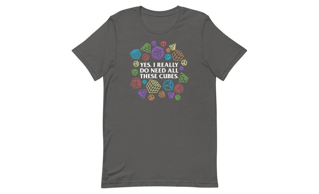 Yes, I really do need all these cubes (Dark) - Rubik's Cube Shirt - Image 7