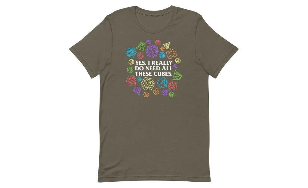 Yes, I really do need all these cubes (Dark) - Rubik's Cube Shirt - Image 8
